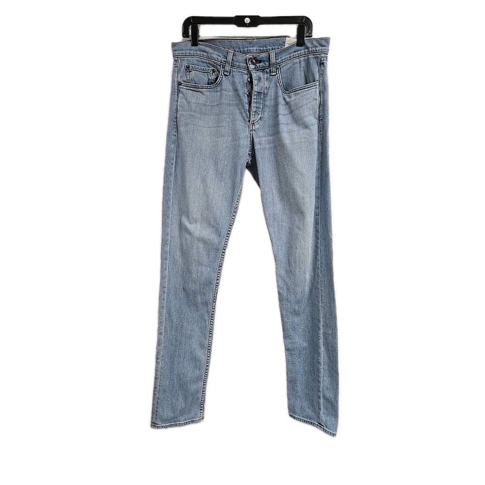 Rag & Bone Standard Issue Fit 1 Skinny Leg Button Fly Jeans Blue Men's Siz 33x33